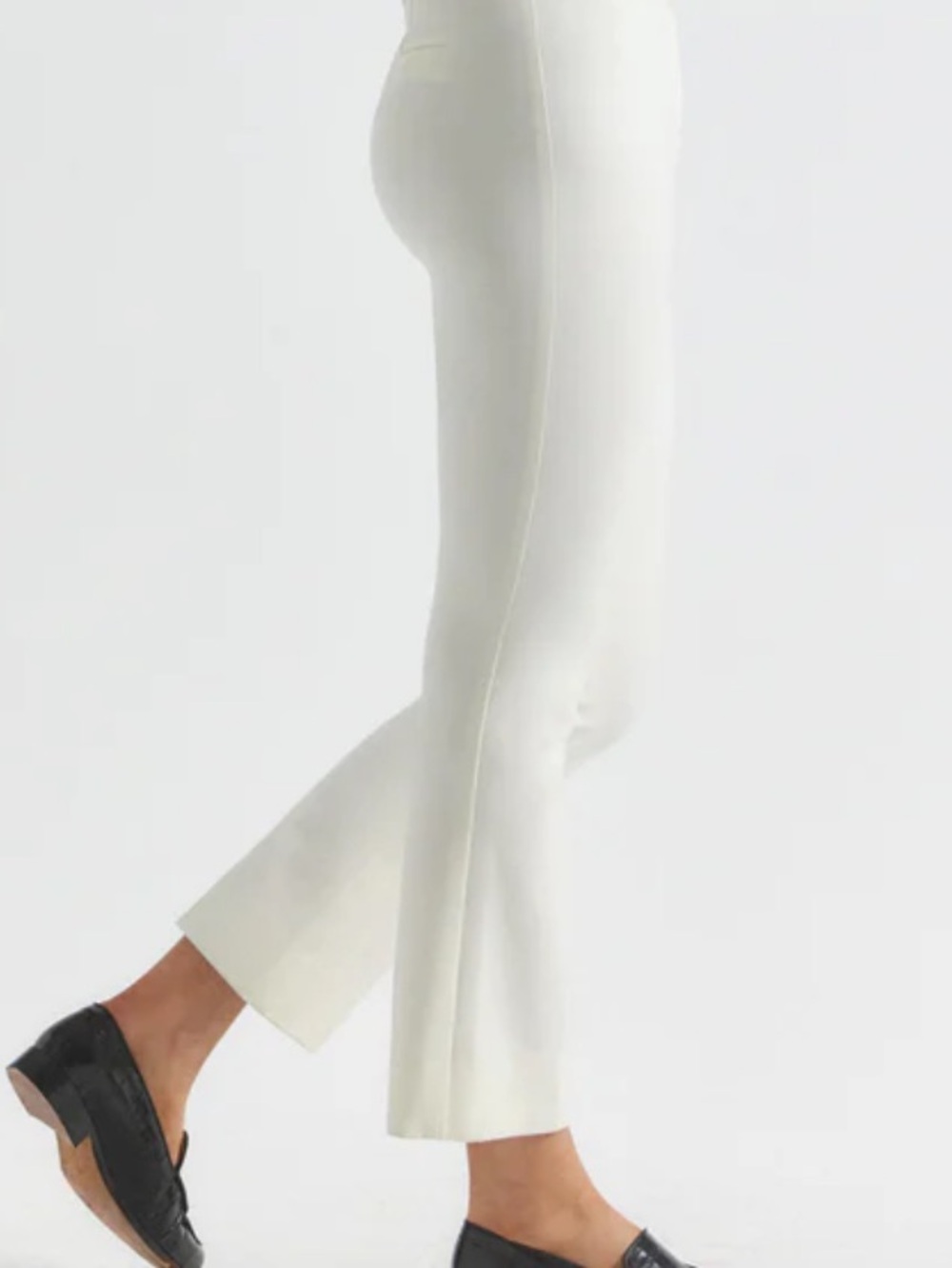 10 Crosby Derek Lam Cream Cropped Flare Pants